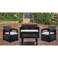 Комплект садовой мебели Rattan Comfort 4 (диван, 2 кресла, стол) имит.иск.ротанга
