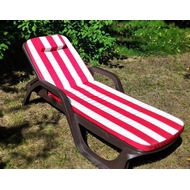 Матрас для шезлонга красно-белый (Nilo, Miami)