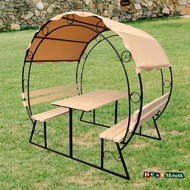 Беседка Подкова 1,5 м с тканевой крышей