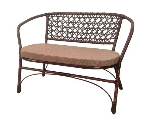 Диван 2-х местный Анапа с подушкой (коричневый)