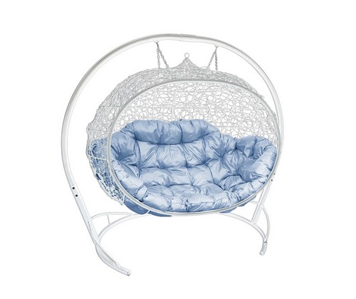 Кокон Улей ротанг (белое с серой подушкой)