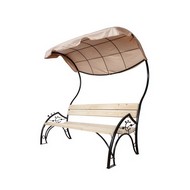 Скамейка со спинкой Шарики Люкс тент (неокрашенная)