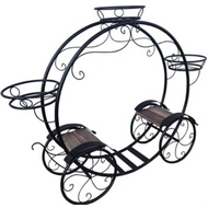 Металлическая садовая цветочница Карета