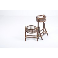 Подставка для цветов 15-25 (натуральный ротанг, темно-коньячный цвет)