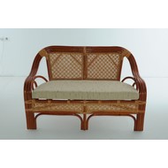 Софа 01-15C (натуральный ротанг, коньячный цвет)