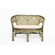 Софа 02-15С (натуральный ротанг, под цвет оливы)