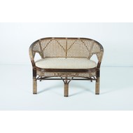 Софа 02-15С (натуральный ротанг, темно-коньячный цвет)