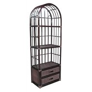 Этажерка с ящиками 09-04 (натуральный ротанг, темно-коньячный цвет)