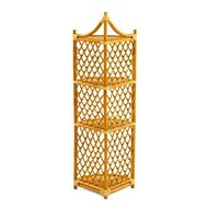 Этажерка углового типа 09-23 (натуральный ротанг, медовый цвет)