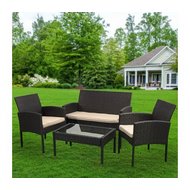 Мебель садовая Green Days Веранда YTGTC103 коричневая плетеная из искуственного ротанга