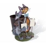 Подставка кот с мышкой читают