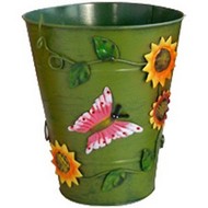 Ведро металлическое цветное (4 цвета 20х26 см) М5123