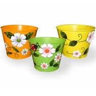 Ведро металлическое с цветком