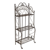 Этажерка прямоугольная Готика трехэтажная, бронза