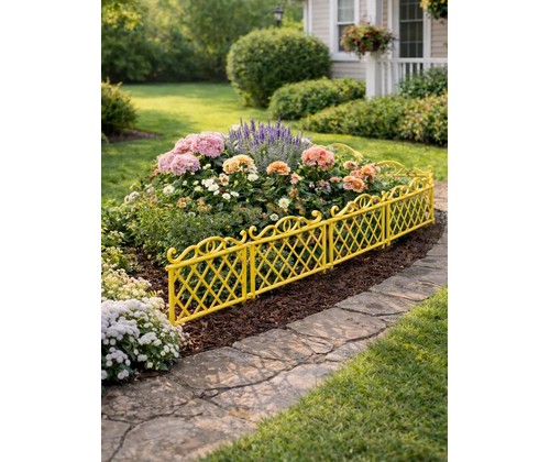 Забор декоративный cадовый 1 шт (желтый)